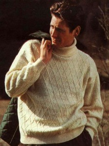 Пуловер с узором «ромбы»