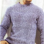 Мужской меланжевый вязаный пуловер