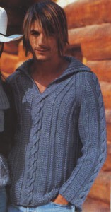 Вязаный пуловер с воротником апаш