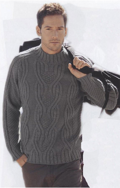 Серый вязаный свитер из BDF
